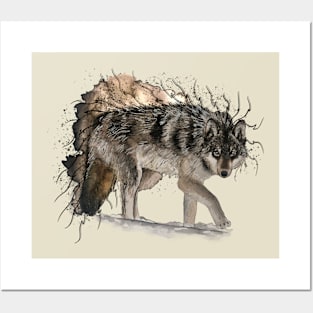 Walking wolf Posters and Art